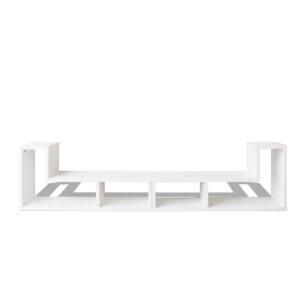 TV Cabinet Double L-Shaped White