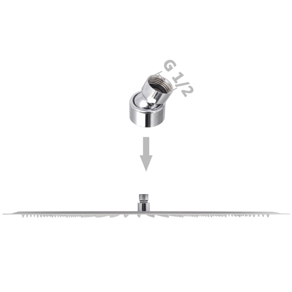 Rain Shower Head Stainless Steel 50x50 cm Square