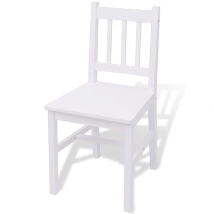 Three Piece Dining Set Pinewood White