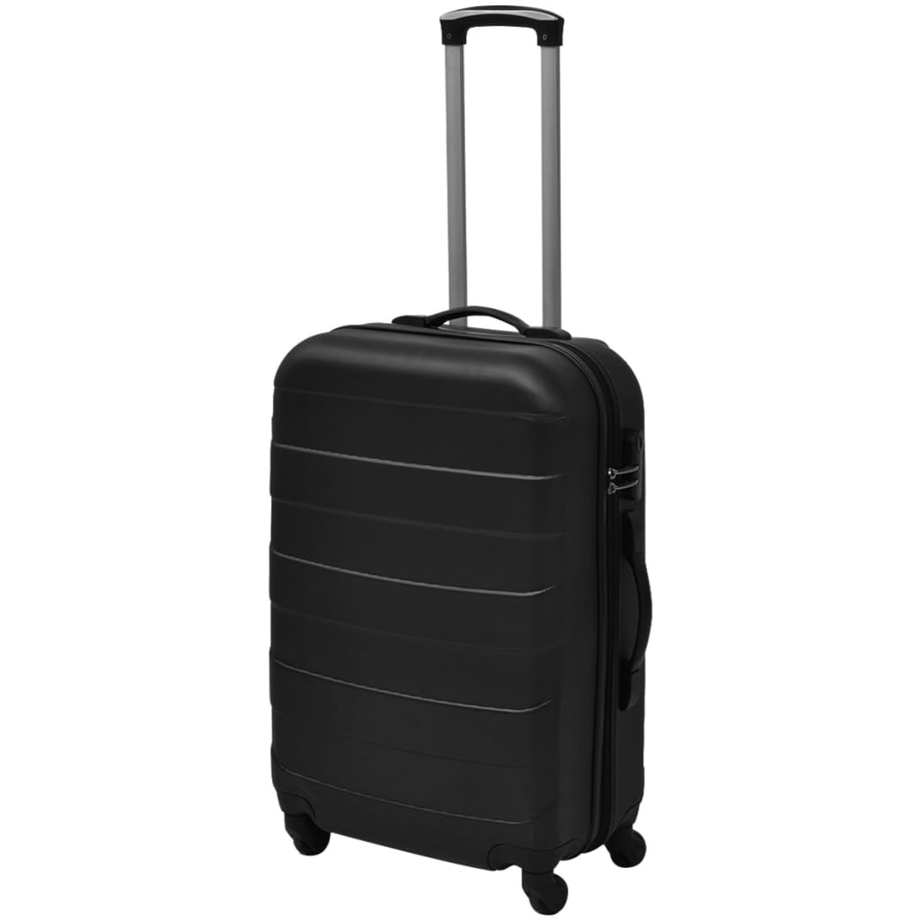 Three Piece Hardcase Trolley Set Black 45.5/55/66 cm