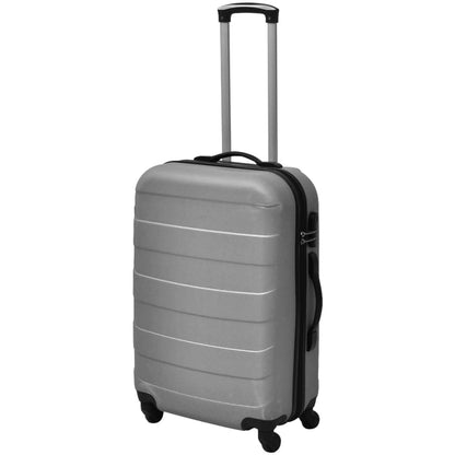 Three Piece Hardcase Trolley Set Silver 45.5/55/66 cm