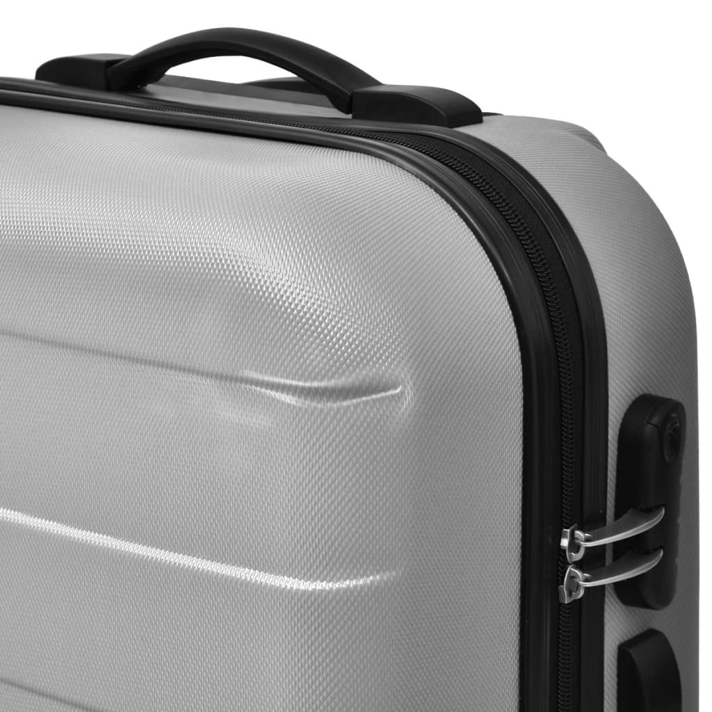 Three Piece Hardcase Trolley Set Silver 45.5/55/66 cm