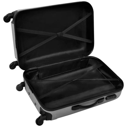 Three Piece Hardcase Trolley Set Silver 45.5/55/66 cm