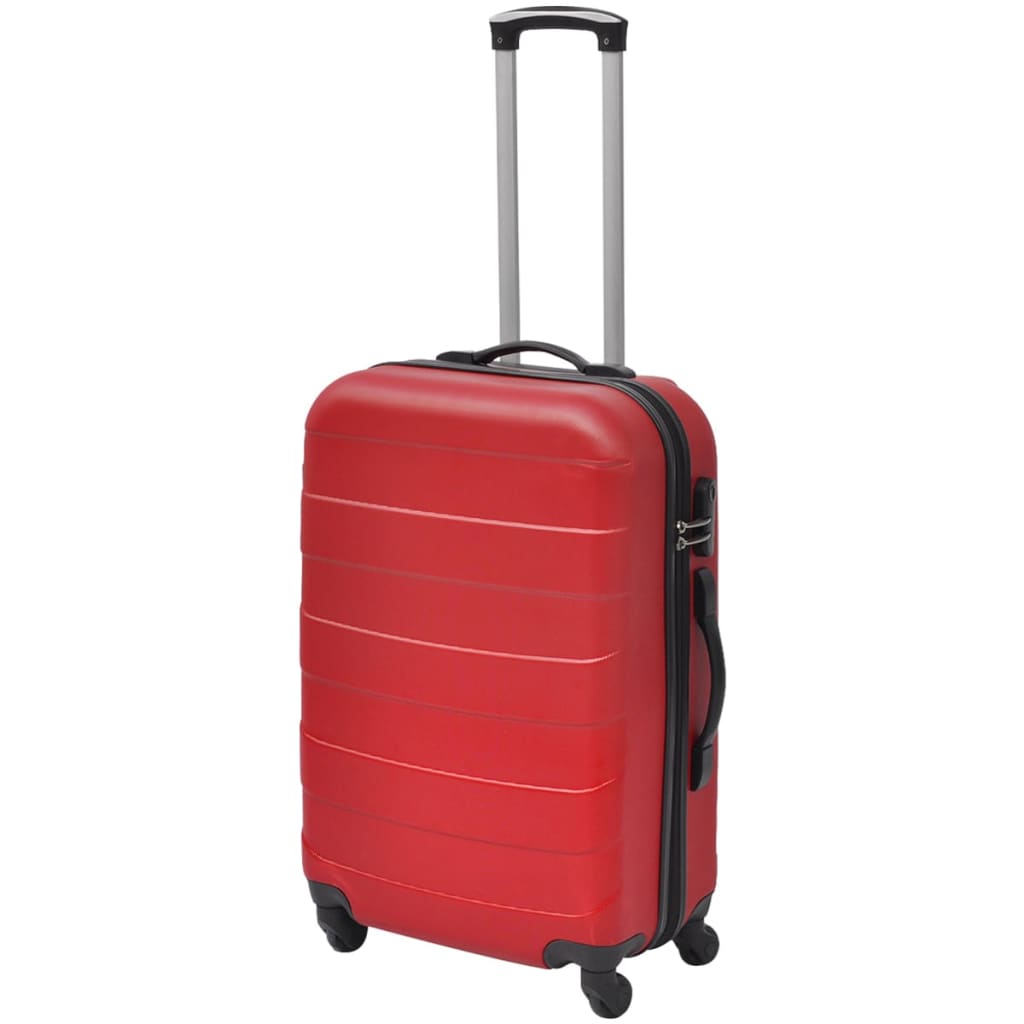 Three Piece Hardcase Trolley Set Red 45.5/55/66 cm