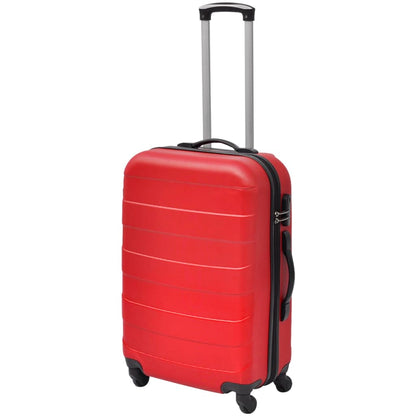 Three Piece Hardcase Trolley Set Red 45.5/55/66 cm