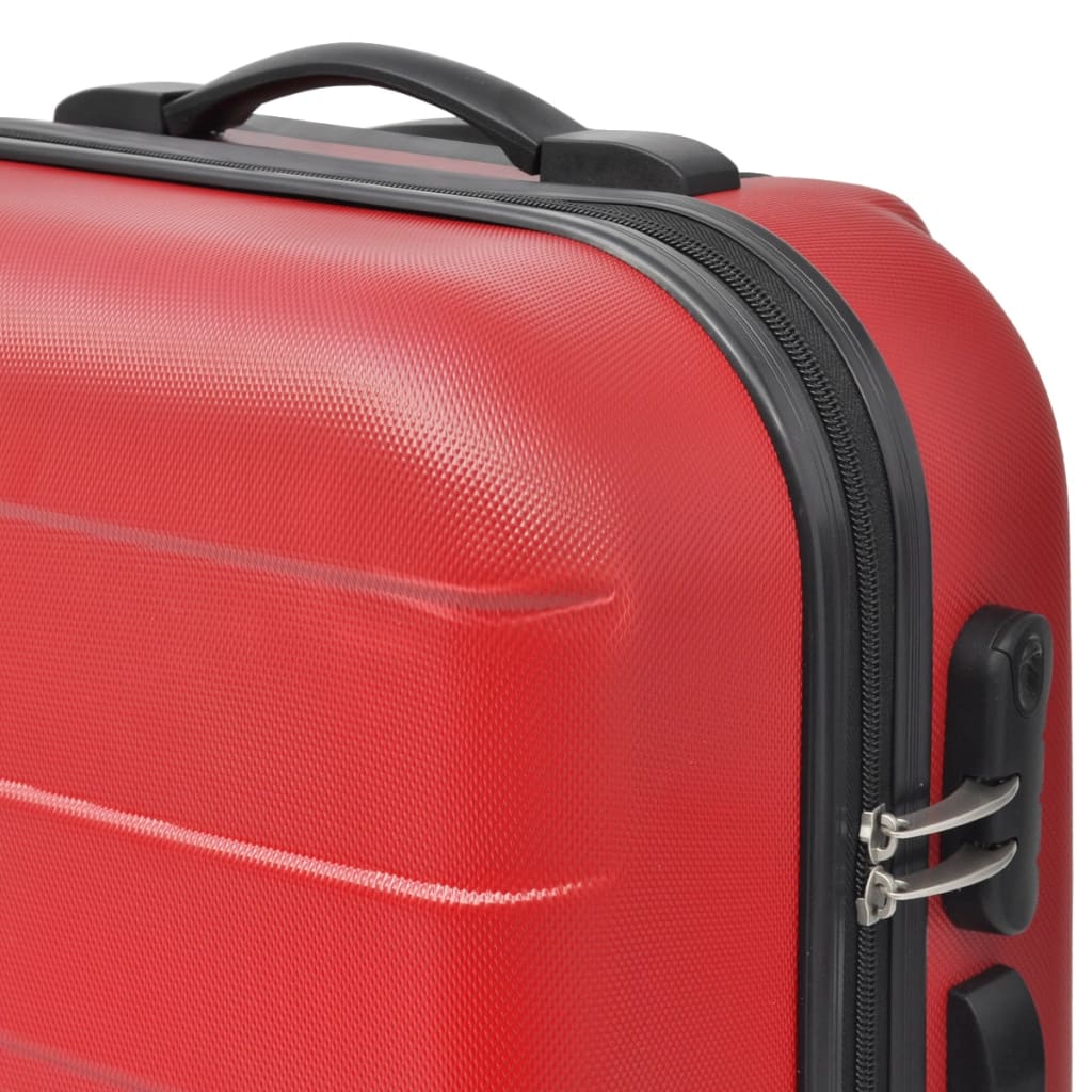 Three Piece Hardcase Trolley Set Red 45.5/55/66 cm