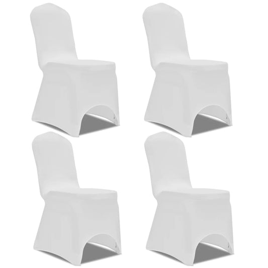 Stretch Chair Cover 4 pcs White