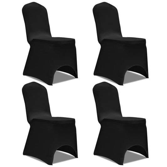 Stretch Chair Cover 4 pcs Black