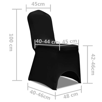 Stretch Chair Cover 4 pcs Black