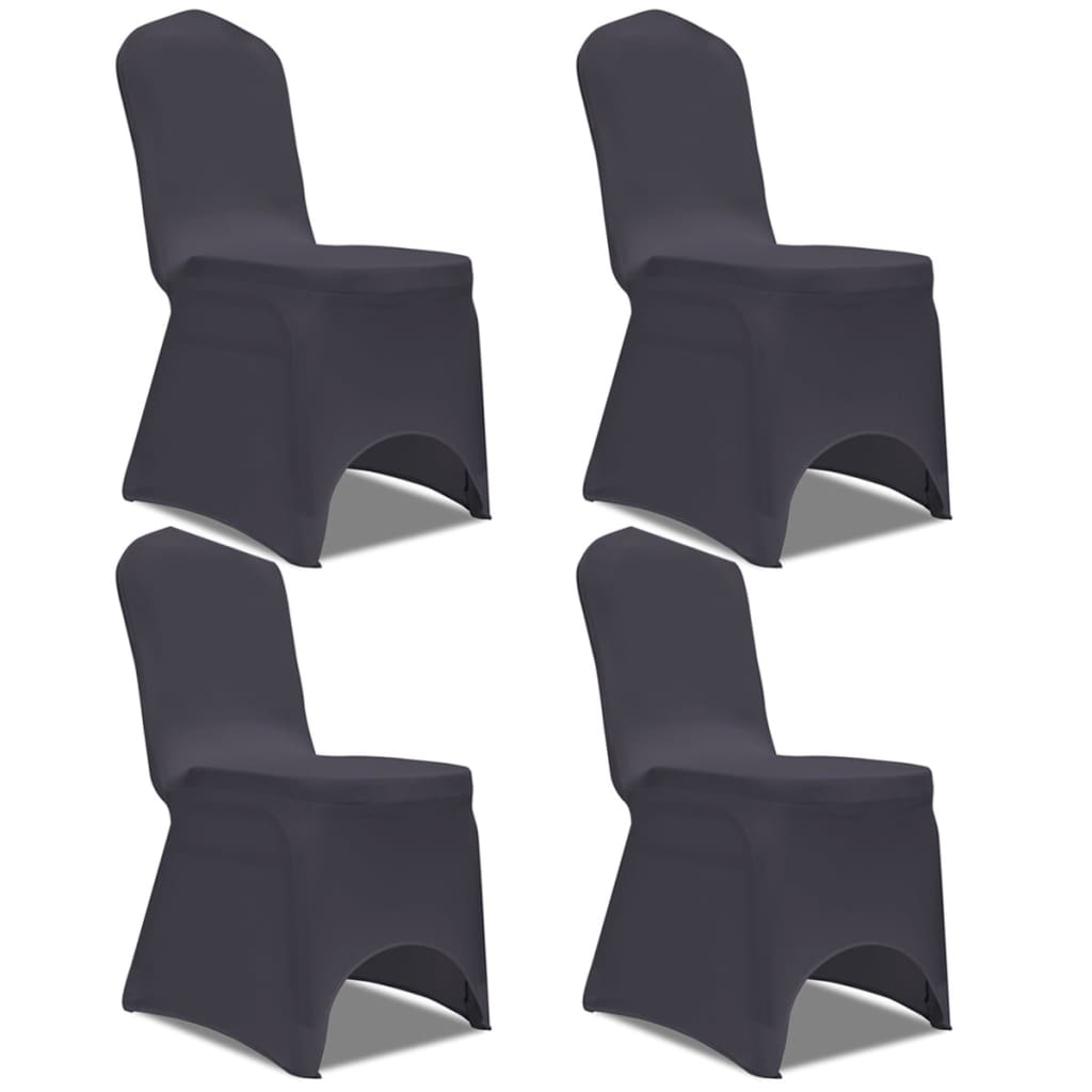 Stretch Chair Cover 4 pcs Anthracite