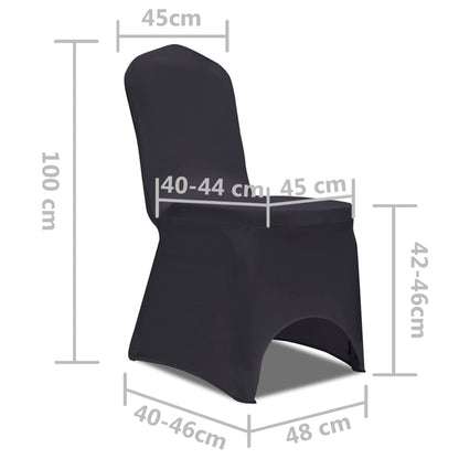 Stretch Chair Cover 4 pcs Anthracite