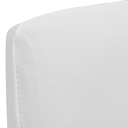 Straight Stretchable Chair Cover 4 pcs White