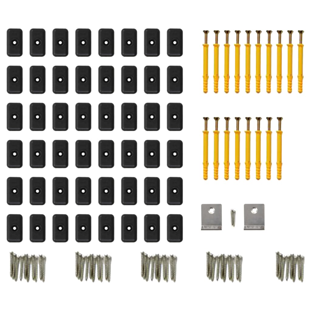 WPC Decking Boards with Accessories 20 m² 2.2 m Grey