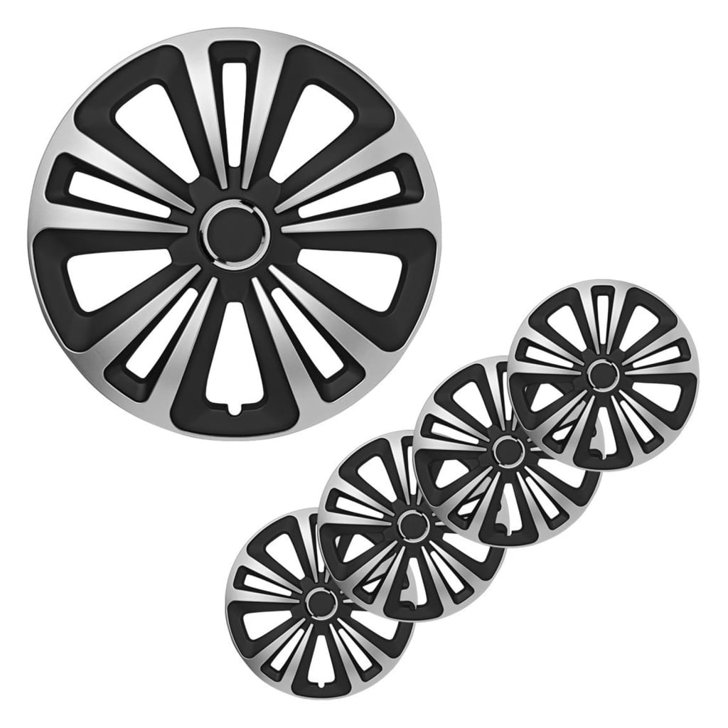 ProPlus Wheel Covers Terra Silver and Black 16 4 pcs