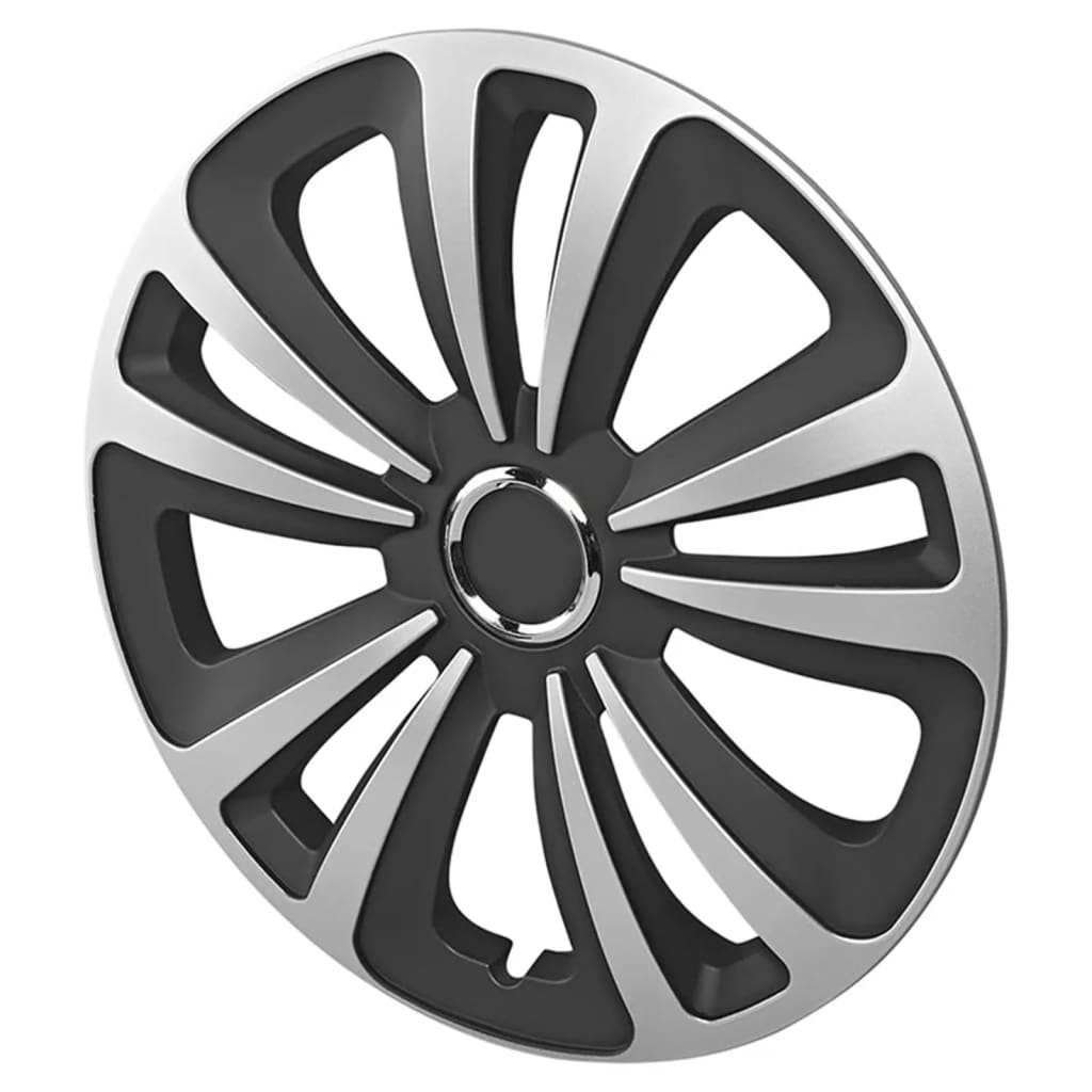 ProPlus Wheel Covers Terra Silver and Black 16 4 pcs