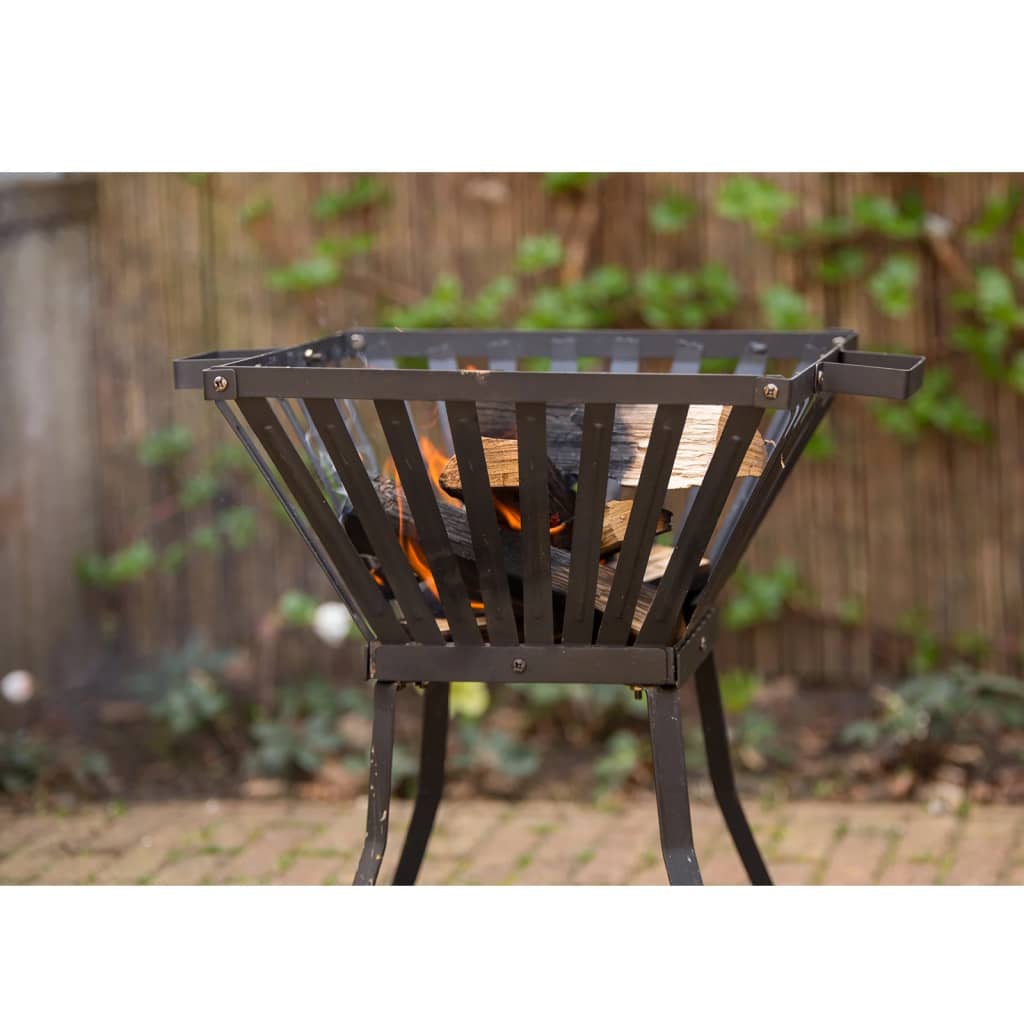 RedFire Fire Basket Denver Black Steel 51.5x39x45 cm 85015