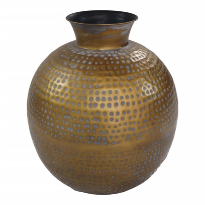 HSM Collection Vase Padua Large 40x45 cm Gold and Grey