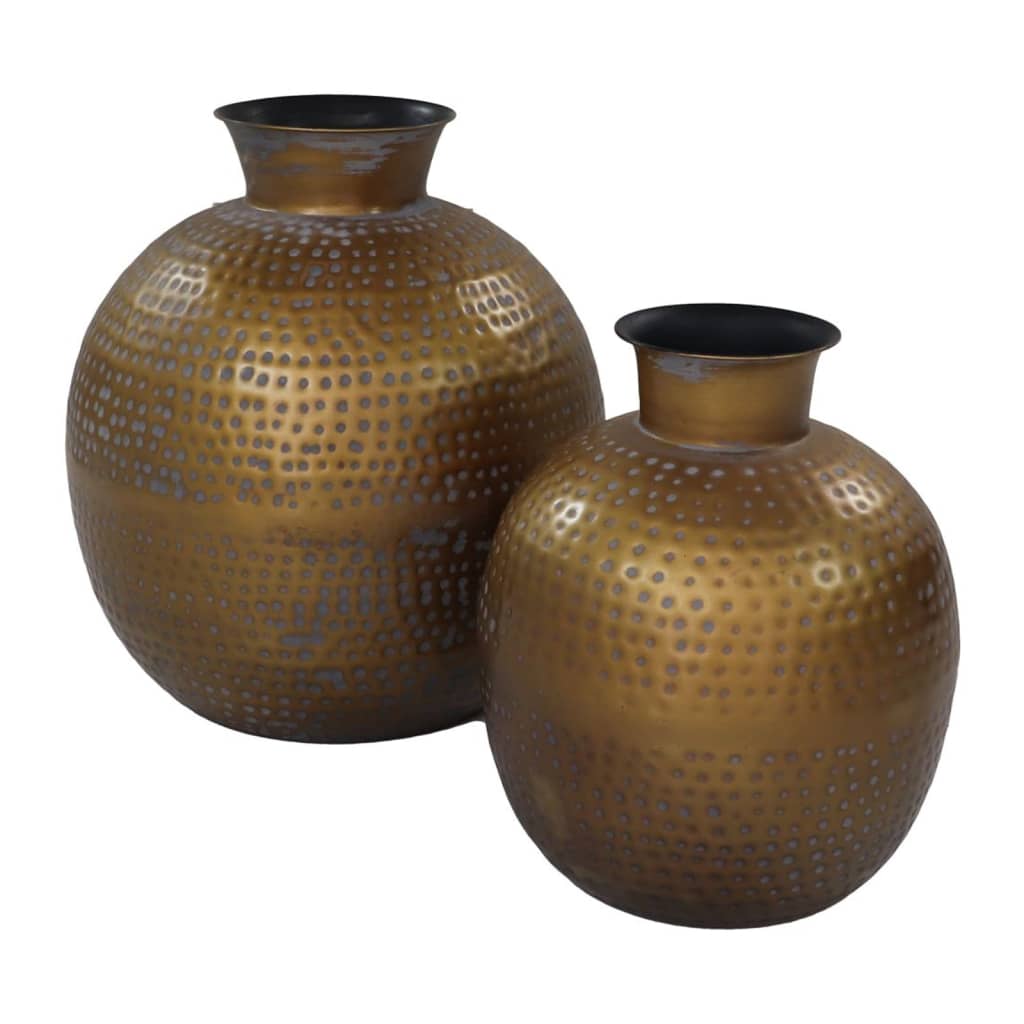 HSM Collection Vase Padua Large 40x45 cm Gold and Grey