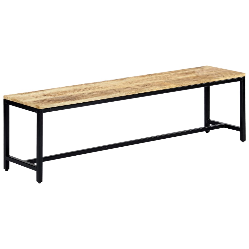 Dining Bench 160 cm Solid Rough Mango Wood