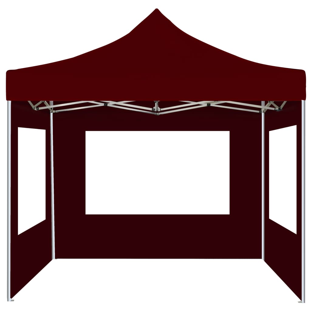 Professional Folding Party Tent with Walls Aluminium 3x3 m Wine Red