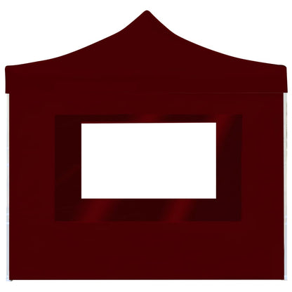 Professional Folding Party Tent with Walls Aluminium 3x3 m Wine Red