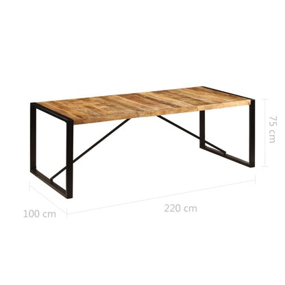 Dining Table 220x100x75 cm Solid Mango Wood