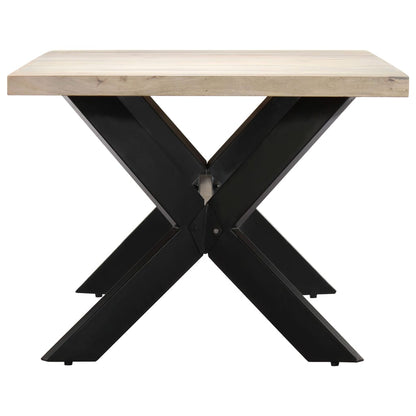 Dining Table 140x70x75 cm Solid Bleached Mango Wood