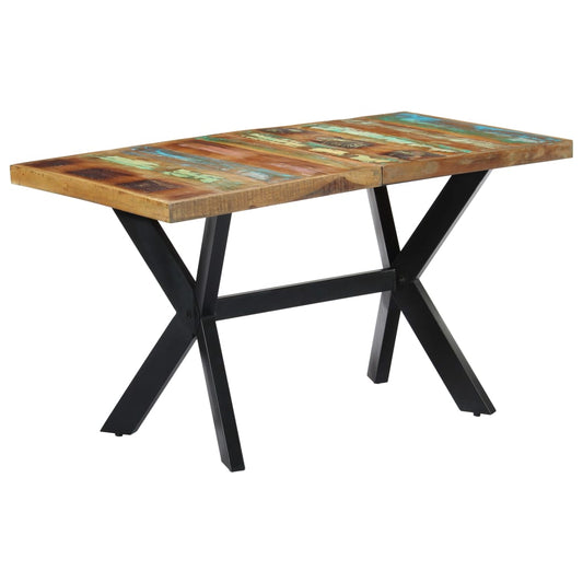 Dining Table 140x70x75 cm Solid Reclaimed Wood