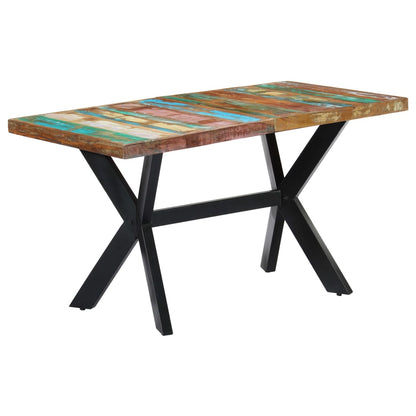 Dining Table 140x70x75 cm Solid Reclaimed Wood