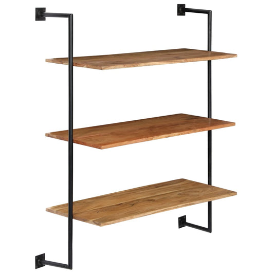 Wall Shelf 94x35x113 cm Solid Acacia Wood