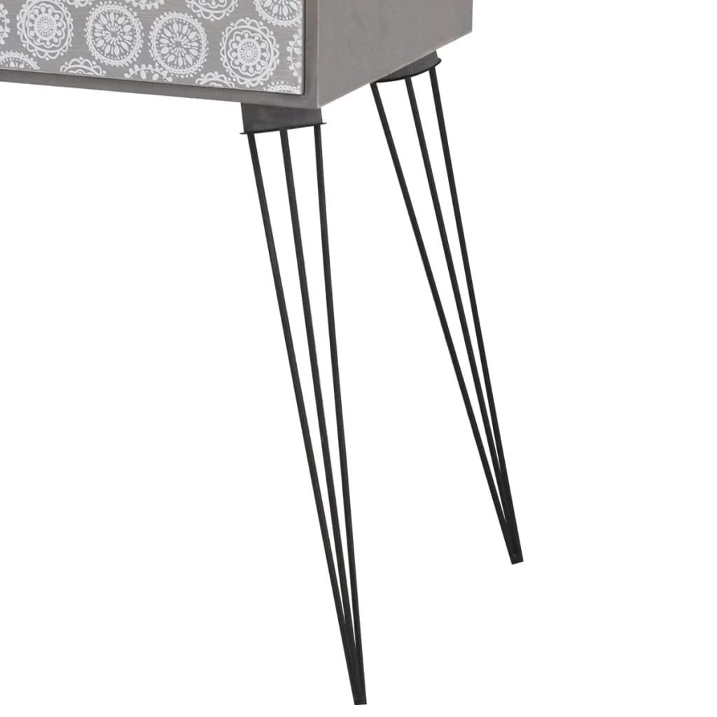 Nightstands with Drawer 2 pcs Grey