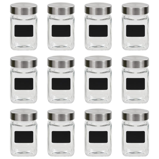 Storage Jars with Sticker 12 pcs 300 ml