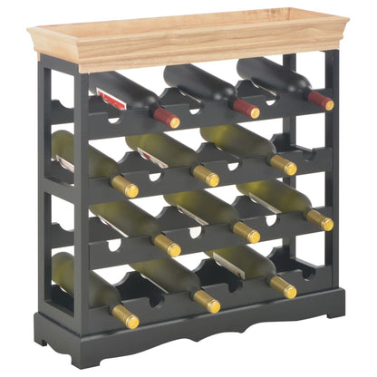 Wine Cabinet Black 70x22.5x70.5 cm MDF