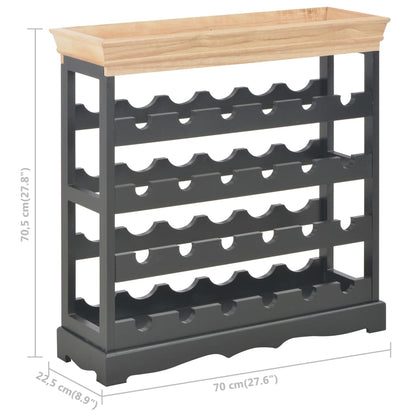 Wine Cabinet Black 70x22.5x70.5 cm MDF