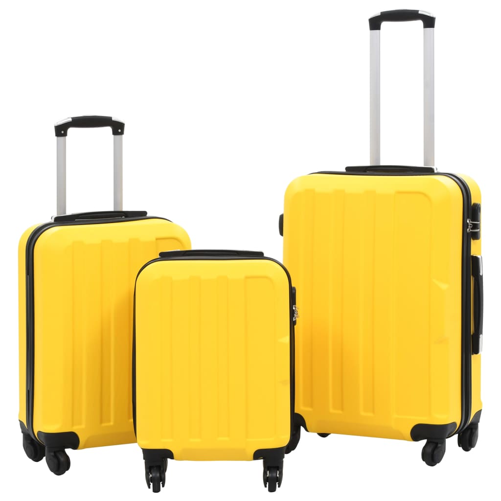 Hardcase Trolley Set 3 pcs Yellow ABS