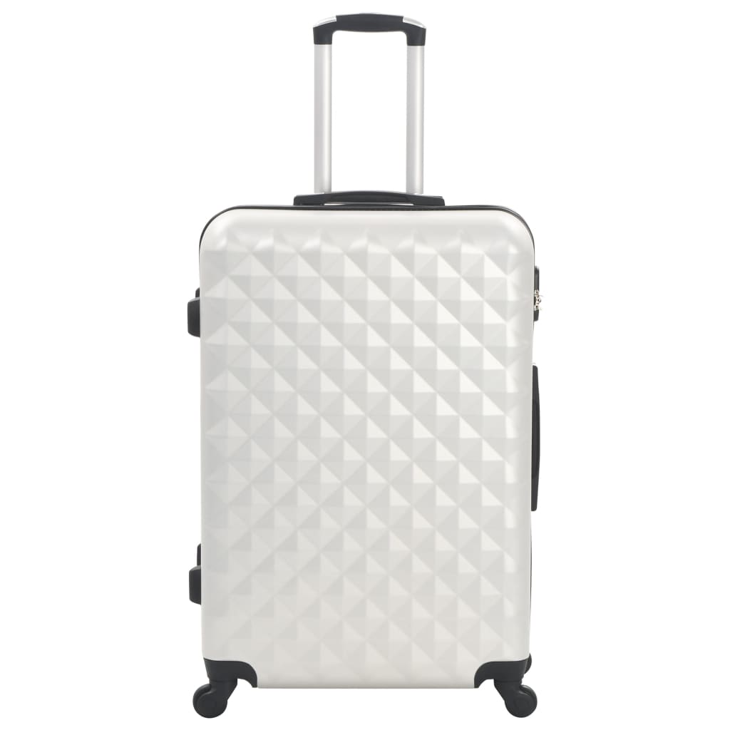 Hardcase Trolley Set 3 pcs Bright Silver ABS