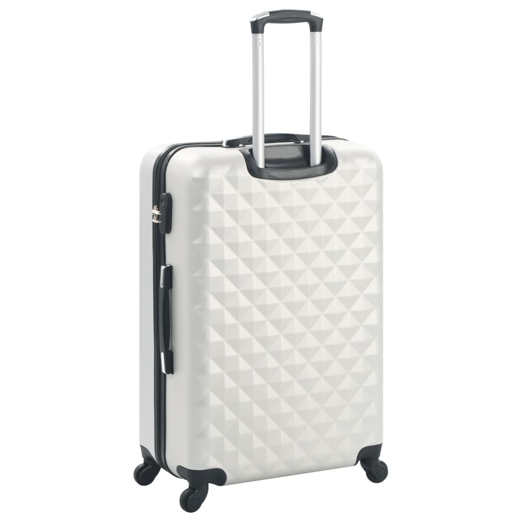 Hardcase Trolley Set 3 pcs Bright Silver ABS