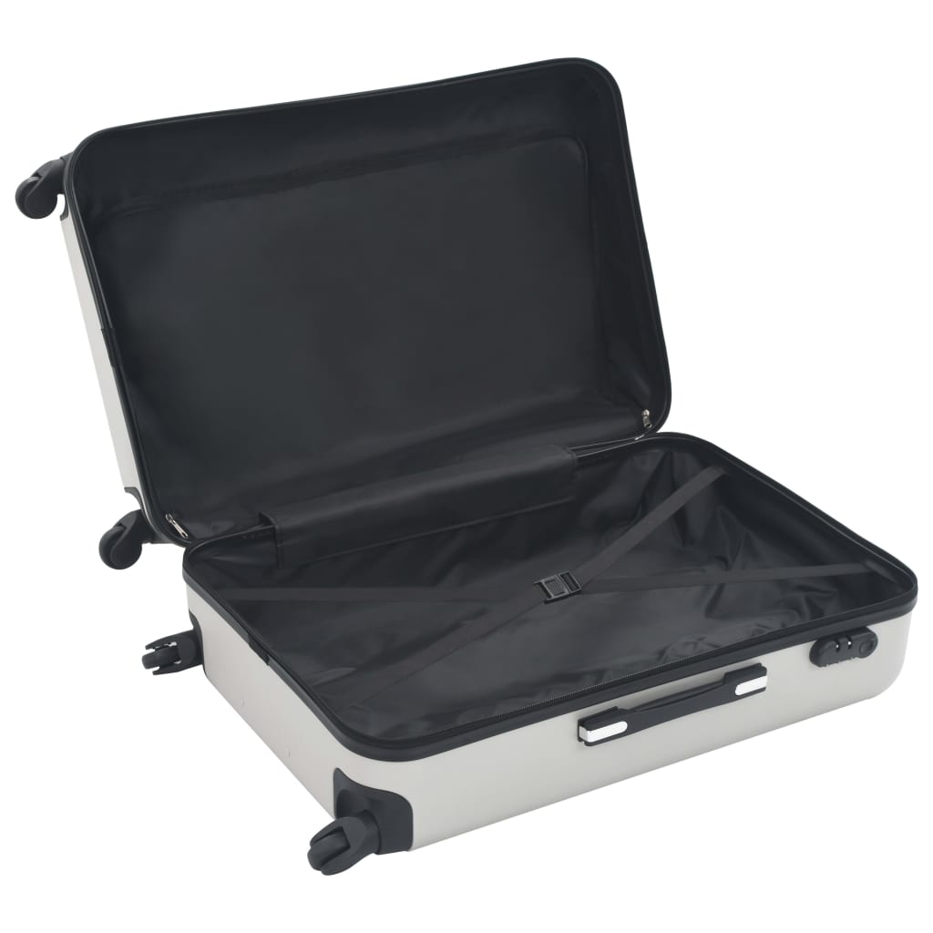 Hardcase Trolley Set 3 pcs Bright Silver ABS