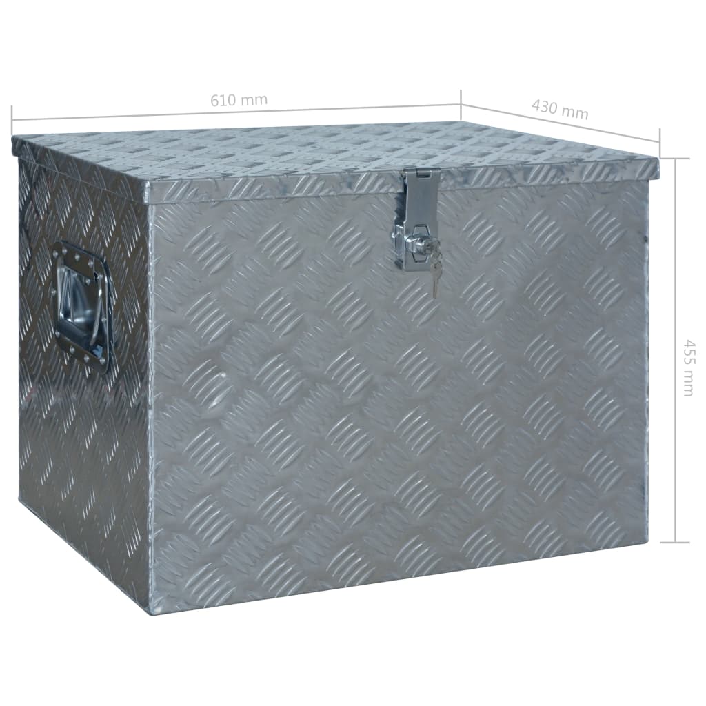 Aluminium Box 610x430x455 mm Silver