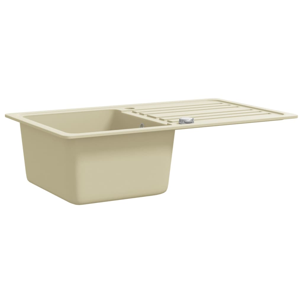 Granite Kitchen Sink Single Basin Beige