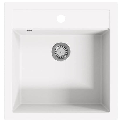 Granite Kitchen Sink Single Basin White