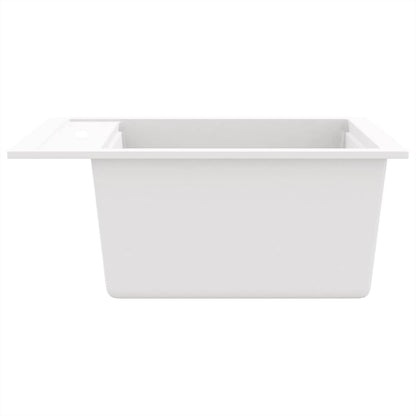 Granite Kitchen Sink Single Basin White