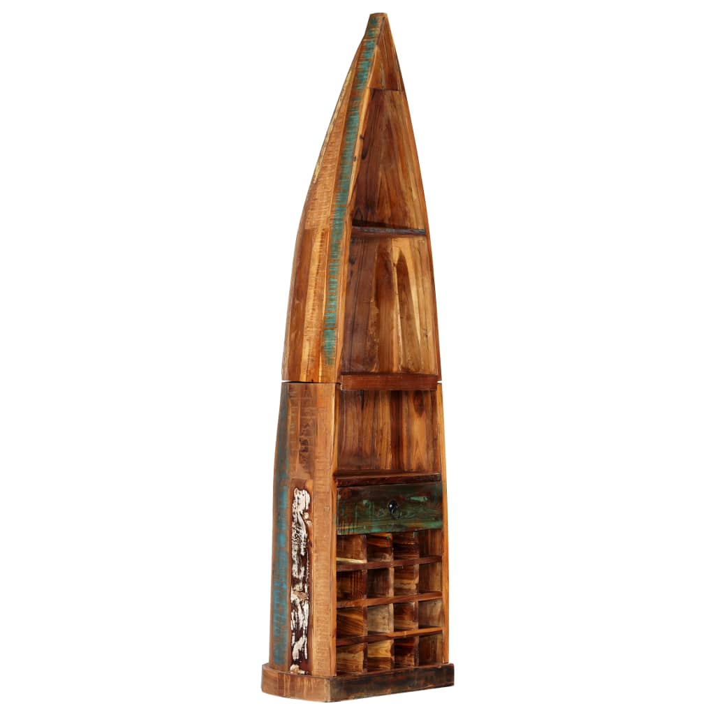 Wine Rack 50x40x180 cm Solid Reclaimed Wood