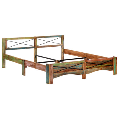 Bed Frame Solid Reclaimed Wood 180x200 cm Super King