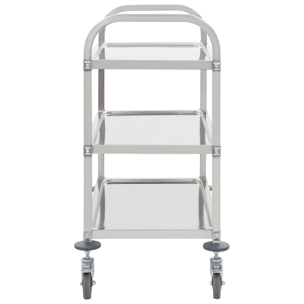 3-Tier Kitchen Trolley 95x45x83.5 cm Stainless Steel