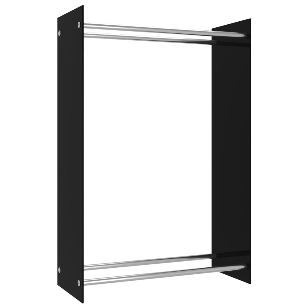 Firewood Rack Black 80x35x120 cm Glass