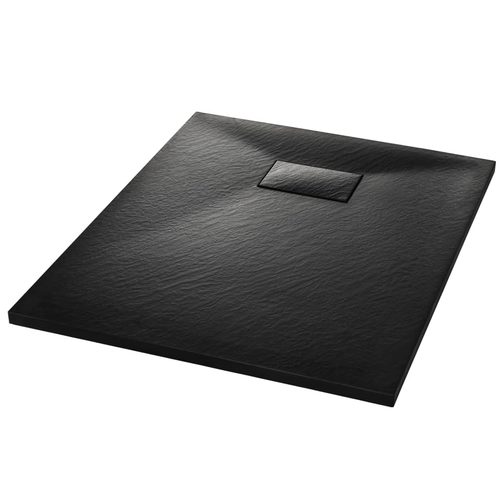 Shower Base Tray SMC Black 90x70 cm