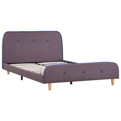 Bed Frame without Mattress Taupe Fabric 120x190 cm Small Double