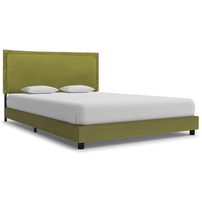 Bed Frame Green Fabric 120x190 cm Small Double