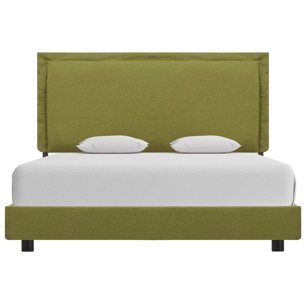 Bed Frame Green Fabric 120x190 cm Small Double